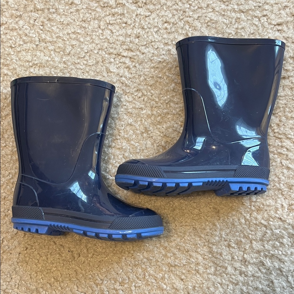Kids Navy Blue Rain Boots